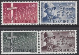 1947 Luxembourg SG.498-501 Honouring General George S. Patton set 4 values U/M (MNH)