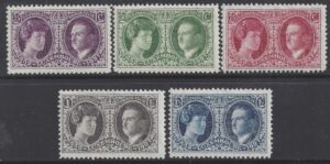 1927 Luxembourg. SG261-65. International Philatelic Exhibition. set 5 values U/M (MNH)