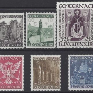 1947 Luxembourg. SG.492-7 Echternach Abbey Restoration Fund (2nd Issue). 6 values U/M (MNH)
