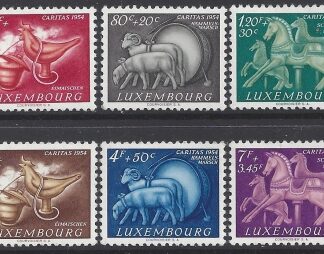 1954 Luxembourg. SG.580-5 National Welfare Fund. set 6 values U/M (MNH)