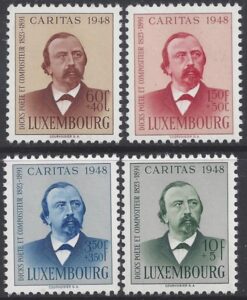 1948 Luxembourg. SG.510-3 National Welfare Fund set 4 values U/M (MNH)