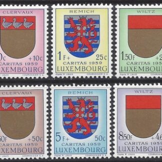1959 Luxembourg SG.662-7 National Welfare  set 6 values U/M (MNH)