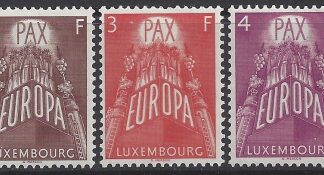 1957 Luxembourg SG.626-8  Europa 'Peace' set 3 values U/M (MNH)