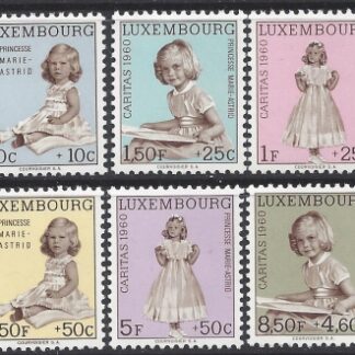 1960 Luxembourg. SG.685-90 National Welfare Fund set 6 values U/M (MNH)