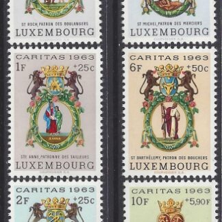 1963 Luxembourg. SG.734-9 National Welfare Fund. set 6 values U/M (MNH)