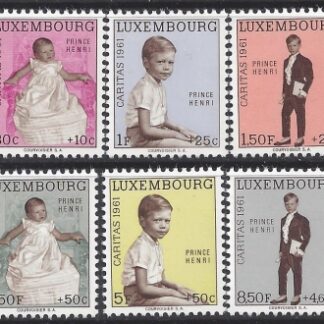 1961 Luxembourg. SG.699-704  National Welfare Fund. set 6 values U/M (MNH)