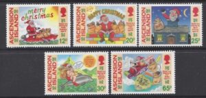 1995 Ascension Island. SG.662-6 Christmas Childrens Drawings. set 5 values U/M (MNH)