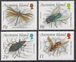 1989 Ascension Island. SG.483-6 Insects (3rd series) set 4 U/M (MNH)