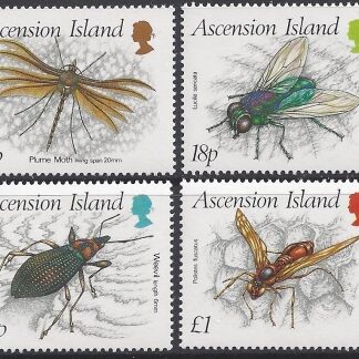 1989 Ascension Island. SG.483-6  Insects (3rd series) set 4 U/M (MNH)