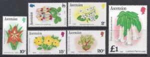 1981 Ascension Island SG.283B-95B Flowers with Imprint date. set 6 values U/M (MNH)