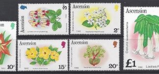 1981 Ascension Island  SG.283B-95B  Flowers with Imprint date. set 6 values U/M (MNH)