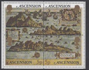 1981 Ascension Island. MS.301 Early Maps. mini sheet U/M (MNH)