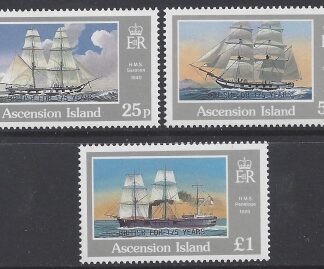 1991 Ascension Island. SG.536-8 175th Anniv. of Occupation (overprinted)  set 3 values U/M (MNH)