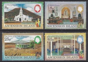1991 Ascension Island. SG.550-3 Christmas ( Churches) set 4 values U/M (MNH)