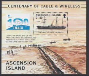 1999 Ascension Island. MS.794 Centenary of Cable & Wireless Communications mini sheet. U/M (MNH)