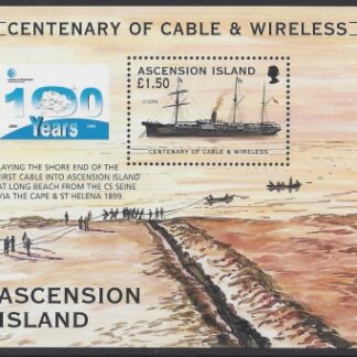 1999 Ascension Island.  MS.794 Centenary of Cable & Wireless Communications mini sheet. U/M (MNH)