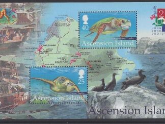 2001 Ascension Island.  MS.814  Hong Kong 2001 Stamp Exhibition. mini sheet U/M (MNH)