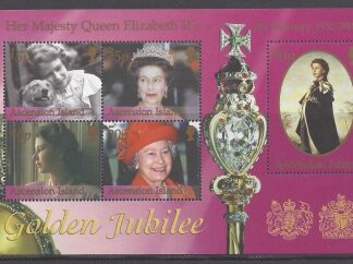 2002 Ascension Island.  MS.843 Golden Jubilee. mini sheet U/M (MNH)