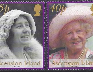 2002 Ascension Island. SG.848-9 Queen Elizabeth The Queen Mother Commemoration. set 2 values U/M (MNH)