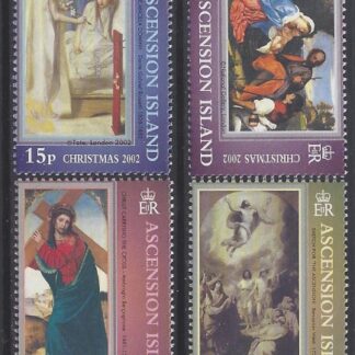 2002 Ascension Island. SG.863-6 Christmas Religious Paintings. set 4 values U/M (MNH)