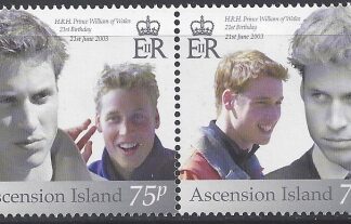 2003 Ascension Island. SG.876-7  21st Birthday of Prince William of Wales. set 2 values U/M (MNH)