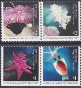 2017 Australian Antarctic. SG.271-4 East Antarctic Deep Sea Creatures. set 4 values U/M (MNH)