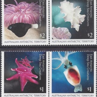 2017 Australian Antarctic.  SG.271-4 East Antarctic Deep Sea Creatures. set 4 values U/M (MNH)