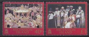 2003 Ascension Island. SG.872-3 50th Anniversary of Coronation. set 2 values U/M (MNH)
