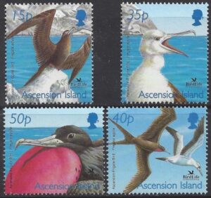 2001 Ascension Island. SG.834-7 Birdlife World Birds Festival 1st Series set 4 values U/M (MNH)