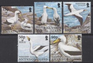 2004 Ascension Island. SG.889-93 Birdlife international (2nd series) Masked Booby. set 5 values U/M (MNH)