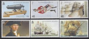 2005 Ascension Island. SG.914-9  Bicentenary of Battle of Trafalgar (1st series). set 6 values U/M (MNH)