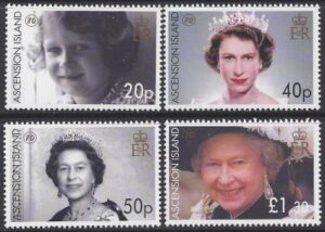 2006 Ascension Island. SG.945-8 80th Birthday of Queen Elizabeth II. set 4 values U/M (MNH)