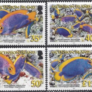 2007 Ascension Island. SG.962-5 Endangered Species. Angelfish. set 4 values U/M (MNH)