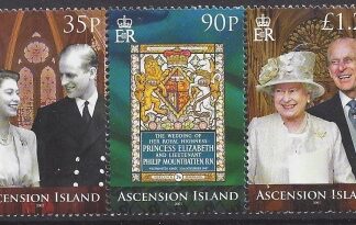 2007 Ascension Island. SG.976-8 Diamond Wedding of Queen Elizabeth II & Duke of Edinburgh. set 3 values U/M (MNH)