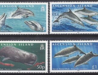 2009 Ascension Island. SG.1029-32  Whales & Dolphins. set 4 values U/M (MNH)