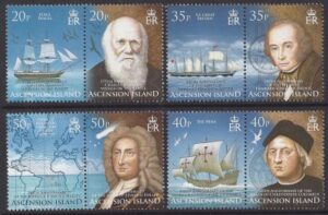 2006 Ascension Island. SG.950-7 Exploration & Innovation Anniversaries. set 8 values U/M (MNH)
