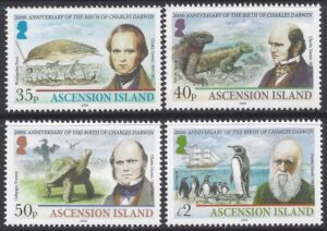 2009 Ascension Island. SG.1056-9 Birth Centenary of Charles Darwin. set 4 values U/M (MNH)
