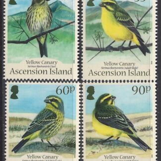 2010 Ascension Island. SG.1082-5  Yellow Canary set 4 values U/M (MNH)