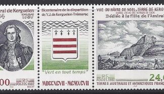 1997 French Antarctic. SG.377-8 Bicent. of Disappearnce of Admiral Yves Kerguelen-Tremarec. 2 values U/M (MNH)