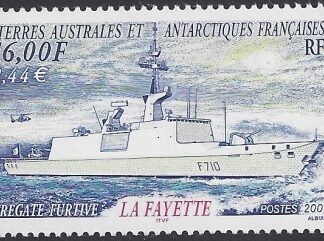 2001 French Antarctic. SG.448 La Fayette (Frigate) U/M (MNH)