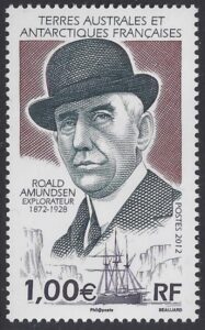 2012 French Antarctic.  SG.668 140th Birth Anniv.of Roald Amundsen.  U/M (MNH)