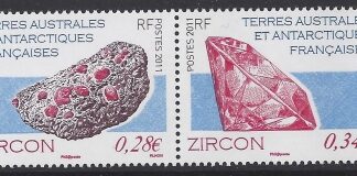 2011 French Antarctic. SG.636-7 Minerals. set 2 values U/M (MNH)
