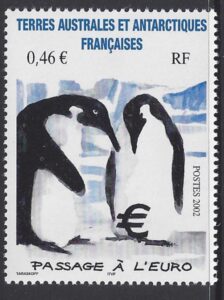 2002 French Antarctic. SG.495 Introduction of the Euro. U/M (MNH)