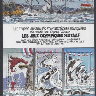 2002 French Antarctic.  MS.484  French Antarctic Olympic Games. mini sheet U/M (MNH)