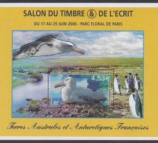 2006 French Antarctic.  MS.570 Salon de Timbre et de L'Ecrit. mini sheet U/M (MNH)