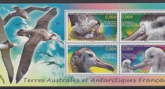 2010 French Antarctic. MS.633  Endangered Species Amsterdam Is. Albatross. mini sheet U/M (MNH)