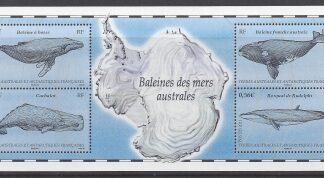 2011 French Antarctic.  MS.639  Baleen Whales.  mini sheet U/M (MNH)