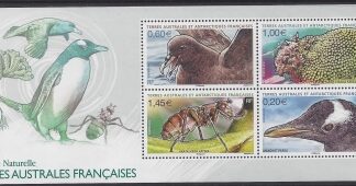 2012 French Antarctic. MS.666 French Antarctic Nature reserve. mini sheet. U/M (MNH)