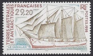 1998  French Antarctic. SG.391 Le Cancalais - Schooner  U/M (MNH)