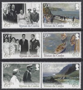 2017 Tistan Da Cunha SG.1192-7 60th Anniversary of Vist by Duke of Edinburgh. set 6 values U/M (MNH)
